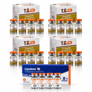 Kit 4x TG 15 mg (4 ampolas cada) + 1x Lipoless 15 mg (4 ampolas) — Tirzepatida